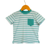 Green stripe UPF 50+ boy tee