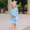 Blue Blossoms UPF Top