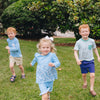 Kids playing in UPF 50+ everyday clothing