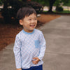 Boys' Long Sleeve UPF Tee- Gingham