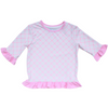 Pink Gingham Ruffle UPF Top